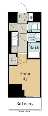 プレサンス大須観音フィエスタ(1K/9階)の間取り写真