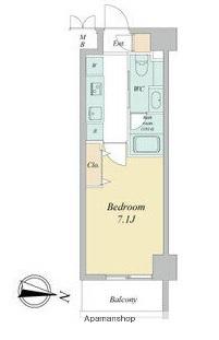 ヴェルデシア名駅南(1K/2階)の間取り写真