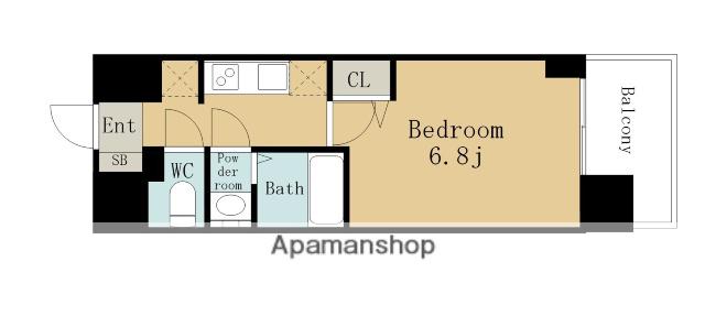 アドバンス名古屋ブランシュ(1K/2階)の間取り写真