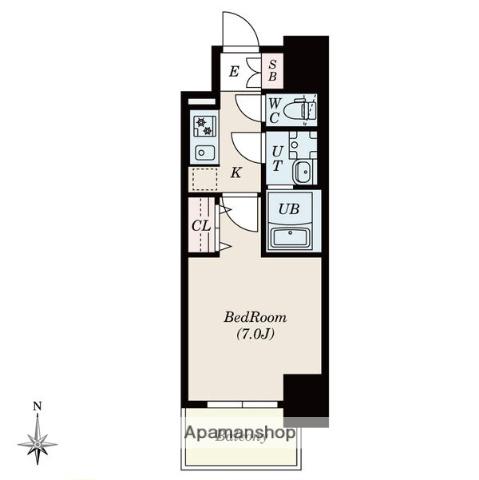 SーRESIDENCE尾頭橋CLARITY(1K/6階)の間取り写真