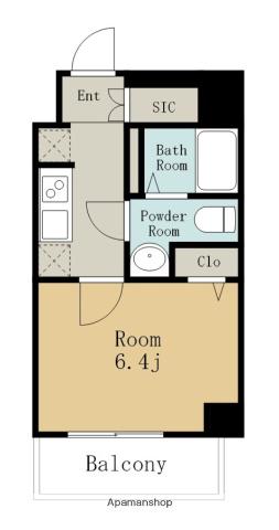 SHOKEN RESIDENCE名古屋ノース(1K/8階)の間取り写真