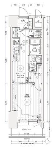 エステムコート名古屋ライブゲート(1DK/10階)の間取り写真