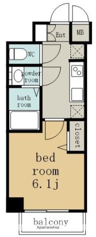 プレサンス太閤通駅前デュプル(1K/7階)の間取り写真