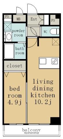 プレサンス上前津オレシア(1LDK/14階)の間取り写真