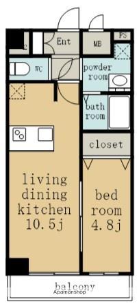 プレサンス上前津オレシア(1LDK/14階)の間取り写真