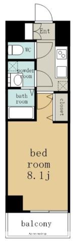 プレイズシード名駅北(1K/2階)の間取り写真