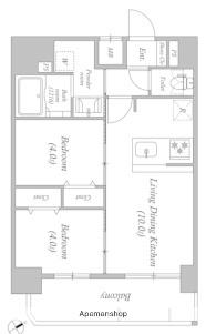 アドバンス名古屋シュテルン(2LDK/15階)の間取り写真