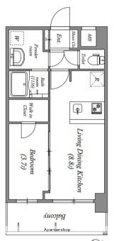 アドバンス名古屋シュテルン(1LDK/15階)の間取り写真