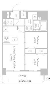 アドバンス名古屋シュテルン(2LDK/12階)の間取り写真