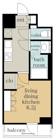 プレサンス上前津ディアシス(1K/7階)の間取り写真