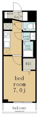 エスリード金山ル・グラン(1K/2階)の間取り写真