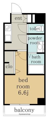 S-RESIDENCE今池ARCANA(1K/7階)の間取り写真