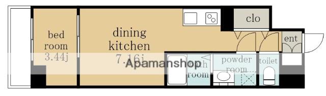 ARTIZA金山(1DK/2階)の間取り写真