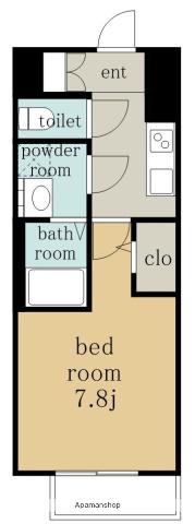 エスリード名古屋サザンプレイス(1K/4階)の間取り写真