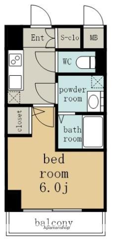 ディアレイシャス東別院Ⅳ(1K/14階)の間取り写真