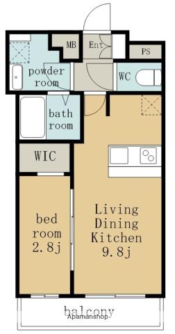 メイクスアート新栄Ⅲ(1LDK/13階)の間取り写真