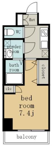 S-RESIDENCE高岳駅前AWAKE(1K/5階)の間取り写真