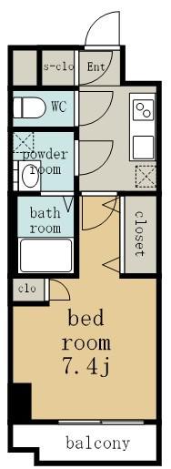 S-RESIDENCE高岳駅前AWAKE(1K/5階)の間取り写真