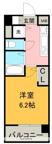 プレサンス名古屋STATIONビジュ(1K/4階)の間取り写真