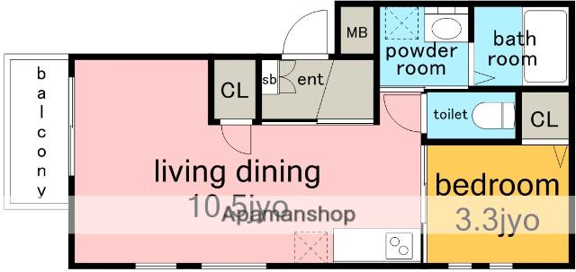アルビレオ(1LDK/1階)の間取り写真