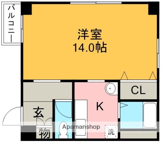 コンフォールエムズ(1K/3階)の間取り写真