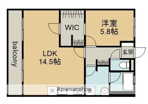 K-I コーポ(1LDK/3階)の間取り写真