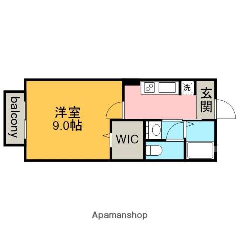 ヴォラーレ(1K/2階)の間取り写真