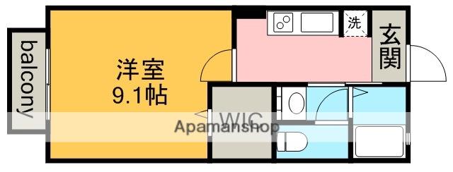 ヴォラーレ(1K/2階)の間取り写真