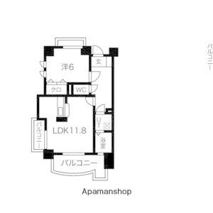 アンソレイエ勝川(1LDK/4階)の間取り写真
