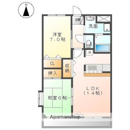 ピアコスモ(2LDK/2階)の間取り写真