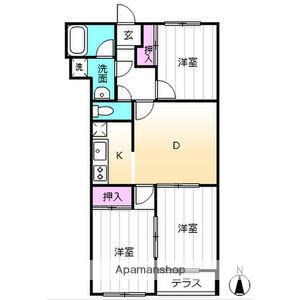 アクシス和宏(3DK/3階)の間取り写真