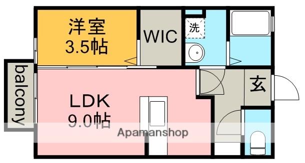 ベルミドール(1LDK/1階)の間取り写真