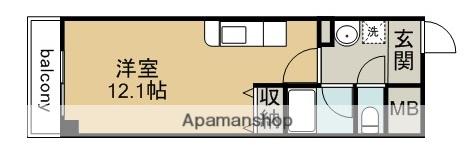 ラ・プリミエール(ワンルーム/4階)の間取り写真