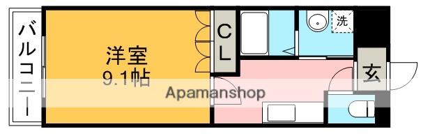 グリーングラス弐番館(1K/2階)の間取り写真
