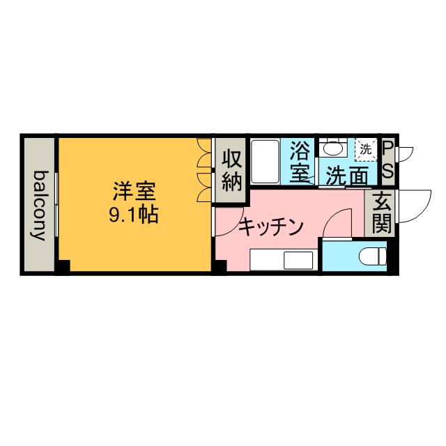 プチメゾン辰(1K/1階)の間取り写真