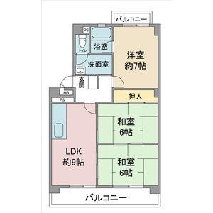 セゾンきさらぎ(3DK/3階)の間取り写真