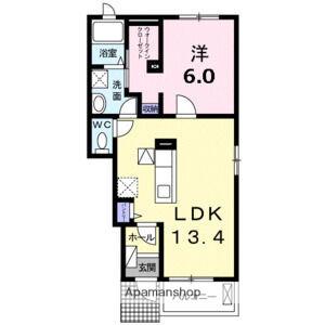 ビオーラ(1LDK/1階)の間取り写真