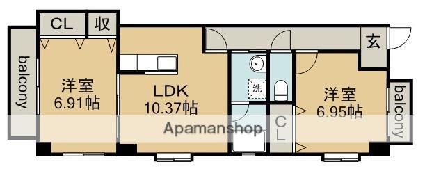 シンシアみずほ(2LDK/2階)の間取り写真