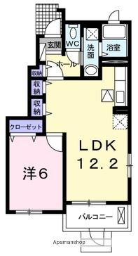 BONHEUR(1LDK/1階)の間取り写真