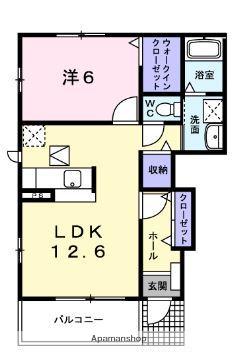 プロムナード(1LDK/1階)の間取り写真