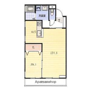 オプティマル勝川(1LDK/3階)の間取り写真