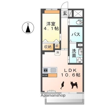 インペリアルシャトー(1LDK/2階)の間取り写真