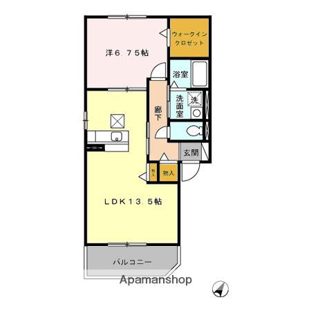 サニーハウスⅡ(1LDK/1階)の間取り写真