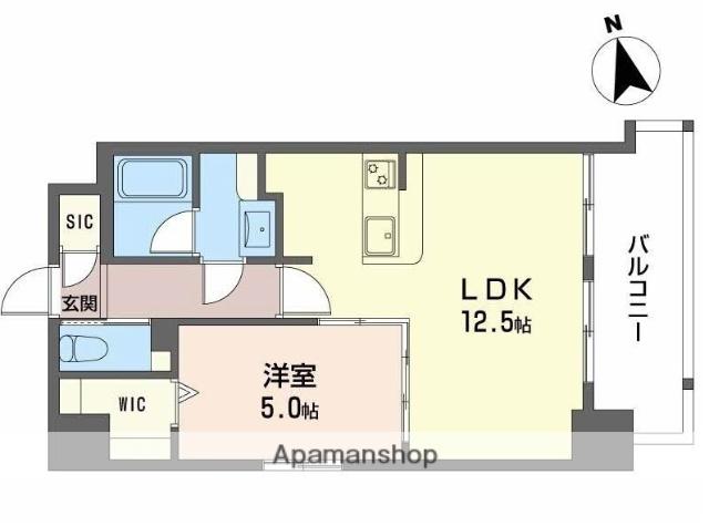 SUGAR HILLS OZONE TERRACE(1LDK/3階)の間取り写真