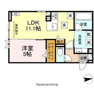 D-ASTRO(1LDK/1階)の間取り写真