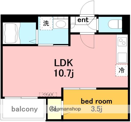 JACK KOSHINⅤ(1LDK/1階)の間取り写真