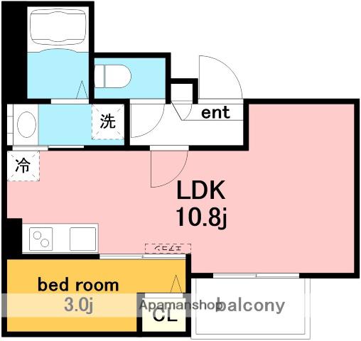 JACK KOSHINⅥ(1LDK/2階)の間取り写真