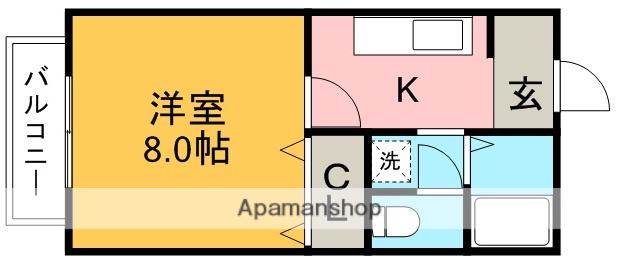 サン・FRIENDS大手(1K/1階)の間取り写真