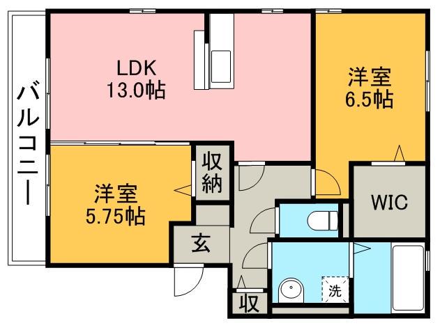 トレステラ(2LDK/3階)の間取り写真