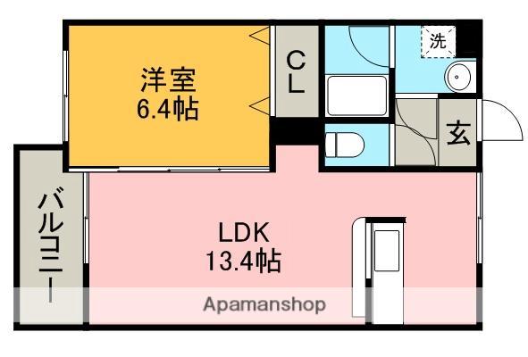 グレースコート神戸(1LDK/2階)の間取り写真